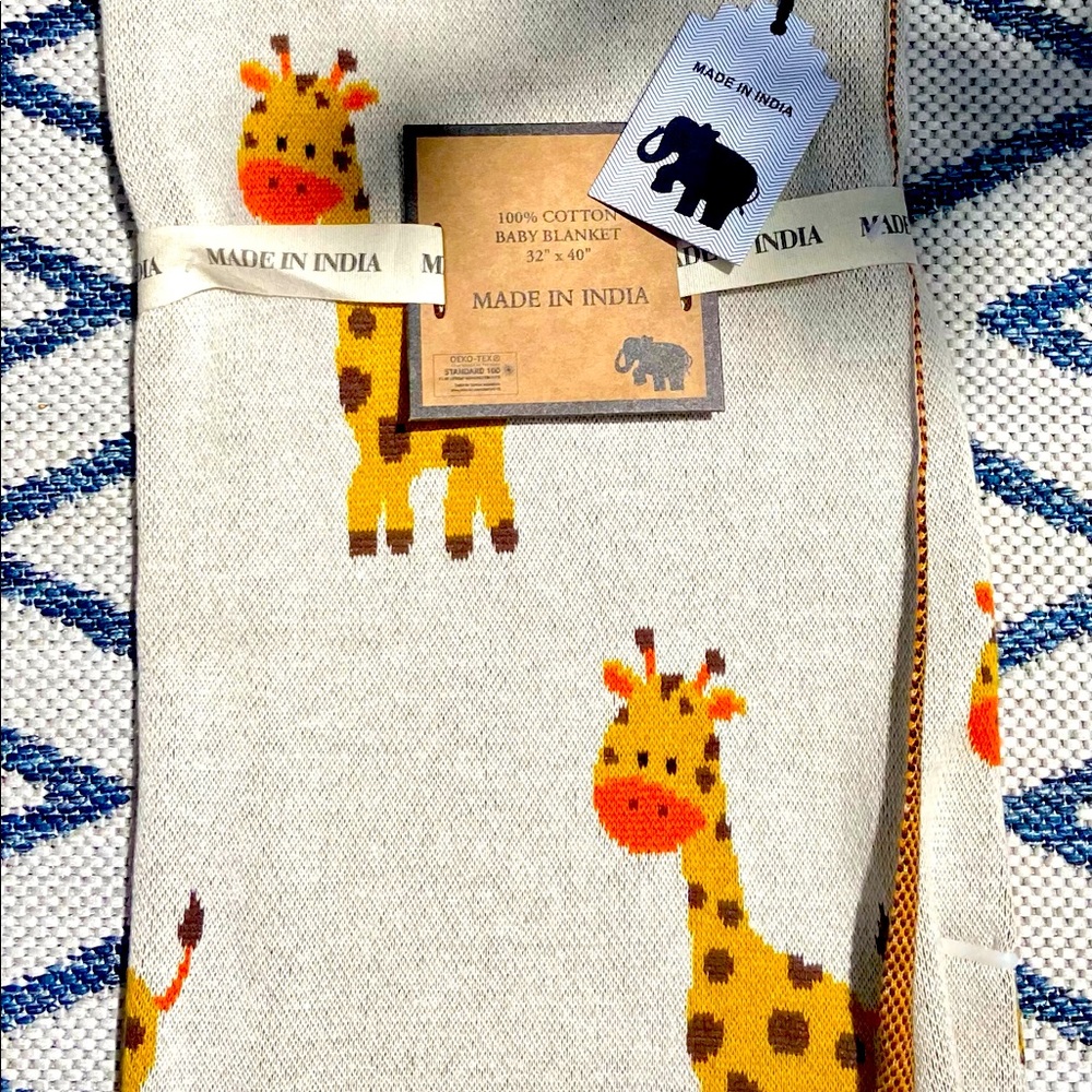 100% Cotton Giraffe baby Blanket 🦒